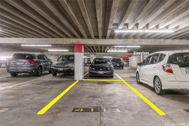 view of parking deck