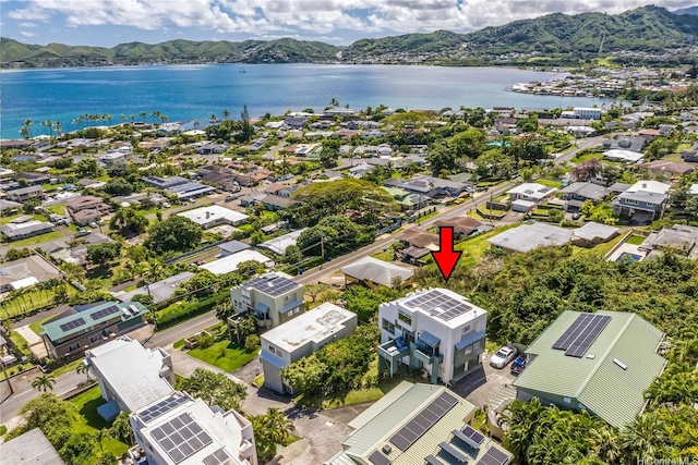 45-081 Lilipuna Rd Unit F, Kaneohe, HI 96744 - aerial view of residential area featuring a water and mountain view