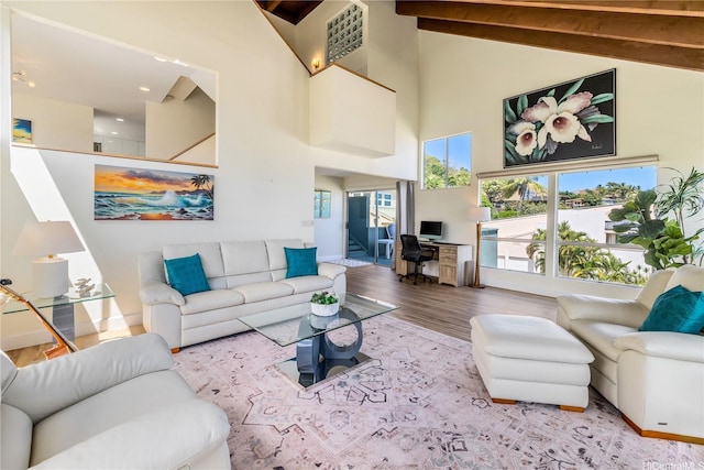 45-081 Lilipuna Rd Unit F, Kaneohe, HI 96744 - living room with high vaulted ceiling, wood finished floors, and stairs