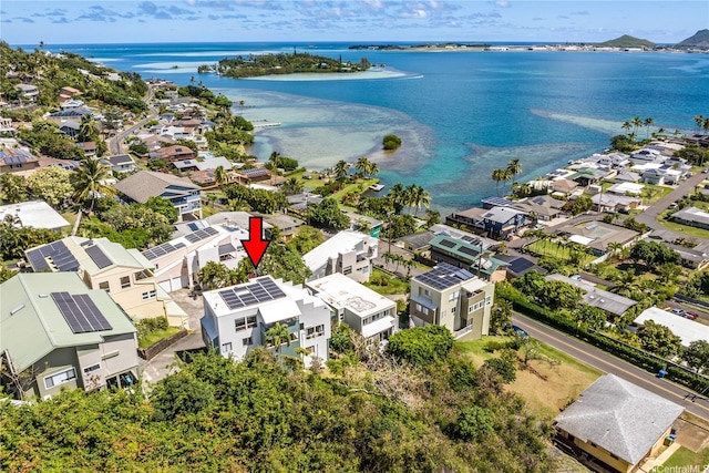 45-081 Lilipuna Rd Unit F, Kaneohe, HI 96744 - aerial perspective of suburban area with a large body of water