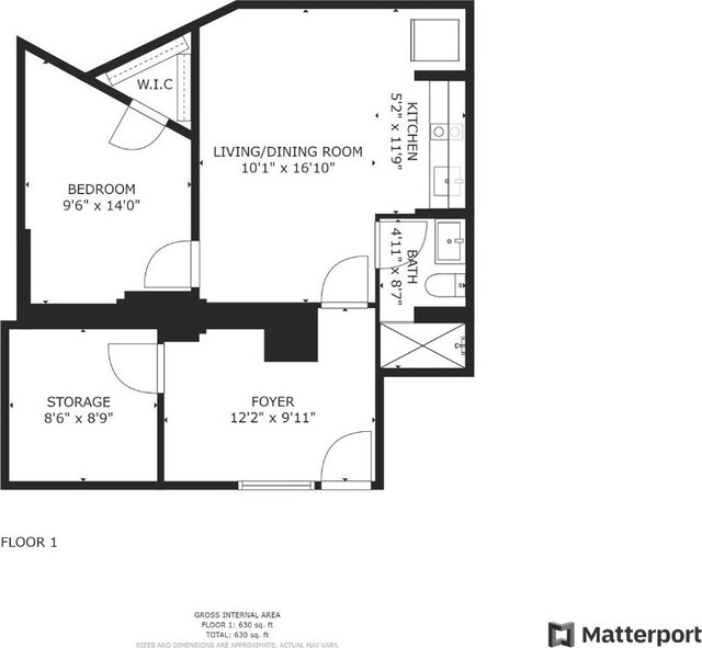 1088 Bishop St Unit 204, Honolulu, HI 96813 - floor plan
