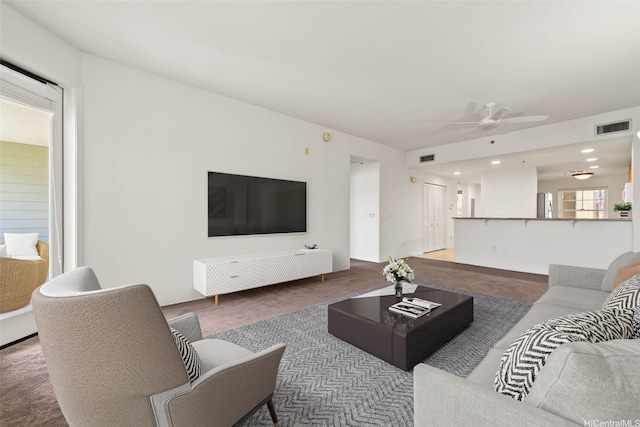 520 Lunalilo Home Rd Unit 8203, Honolulu, HI 96825 - living room with a ceiling fan and recessed lighting
