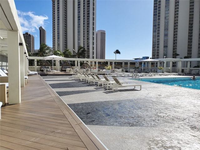 410 Atkinson Dr Unit 2418, Honolulu, HI 96814 - community pool featuring a patio