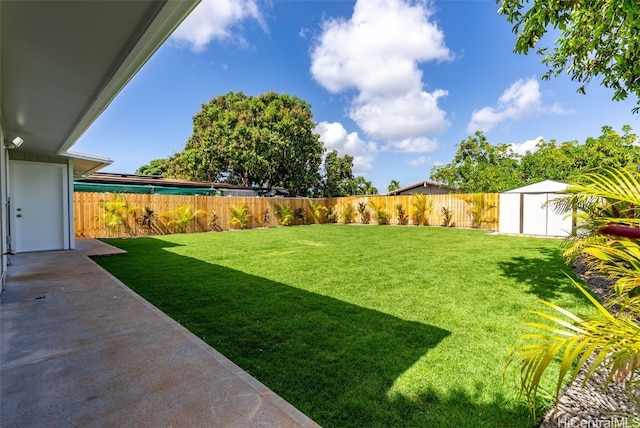 91-1046 Kauiki St, Ewa Beach, HI 96706 - view of yard with a fenced backyard and a patio area