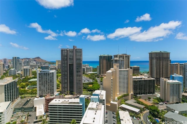 view of city featuring a water view