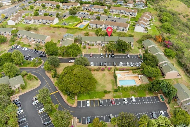 aerial view featuring a residential view