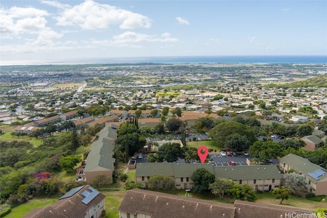 aerial view with a residential view