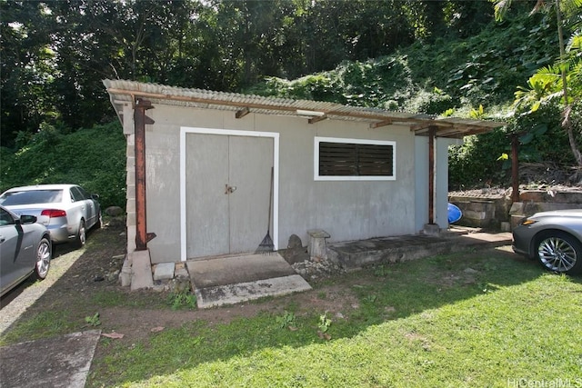 view of outbuilding featuring an outdoor structure