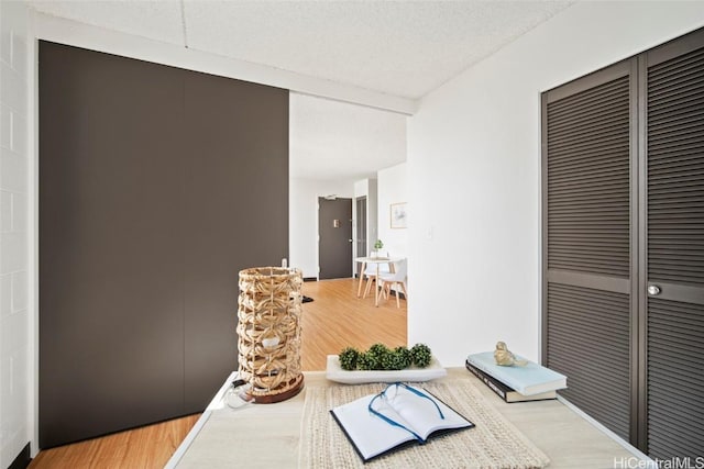 office area featuring light wood-style flooring