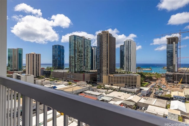 view of city featuring a water view