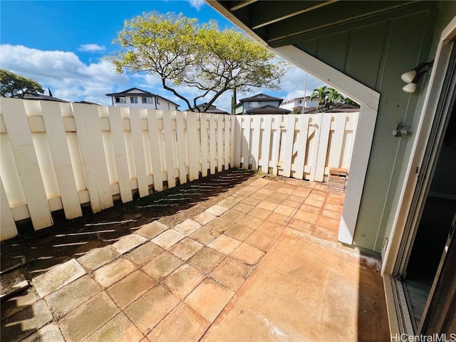 view of patio / terrace with a fenced backyard