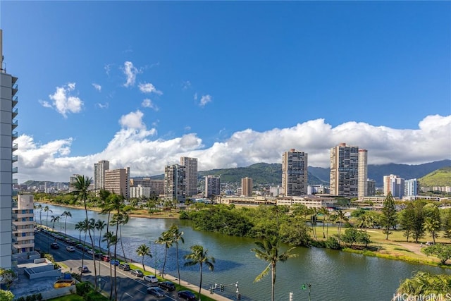 city view featuring a water view