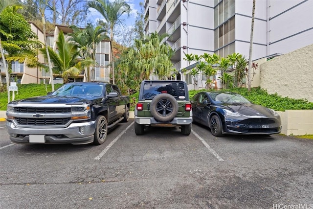 view of uncovered parking lot