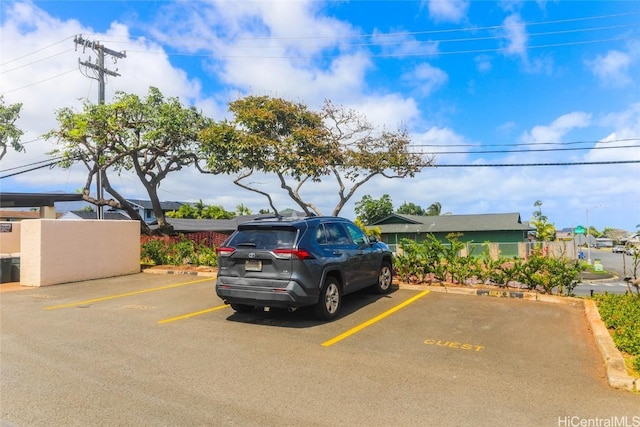 view of uncovered parking lot