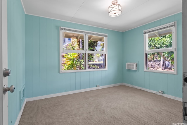 2448A E Manoa Rd, Honolulu, HI 96822 - carpeted empty room with baseboards and a wall unit AC