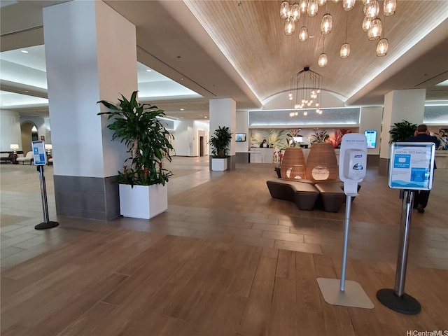 410 Atkinson Dr Unit 1609, Honolulu, HI 96814 - building lobby featuring vaulted ceiling