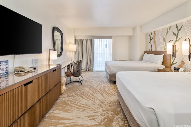 410 Atkinson Dr Unit 1609, Honolulu, HI 96814 - bedroom with light carpet and an office area