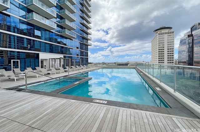 pool featuring a city view