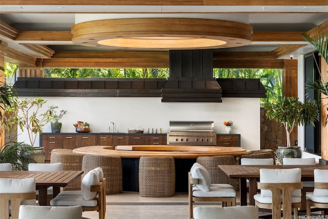4505 Kahala Ave, Honolulu, HI 96816 - view of patio featuring outdoor dining space, a grill, and area for grilling