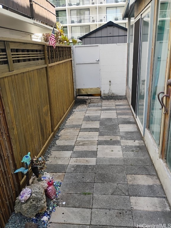 view of patio / terrace with fence