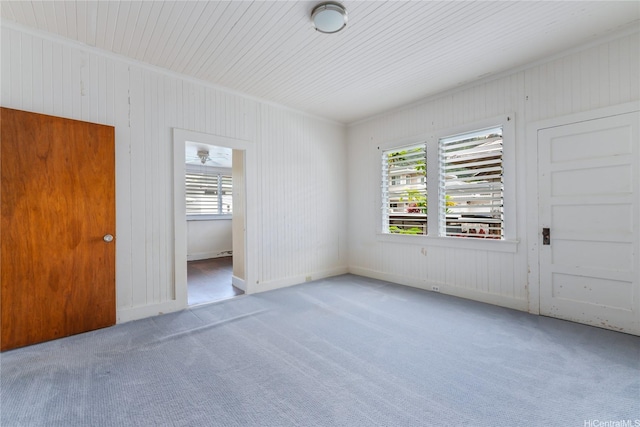 2712 Pulena Pl, Honolulu, HI 96822 - unfurnished room with carpet floors, healthy amount of natural light, and wooden walls