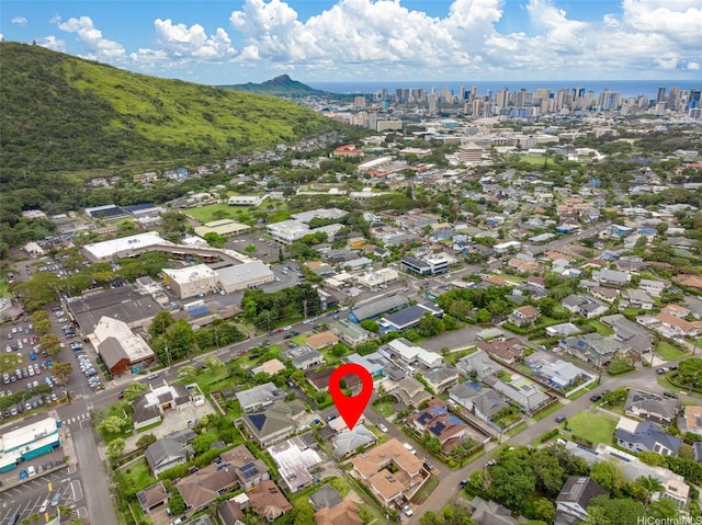 2712 Pulena Pl, Honolulu, HI 96822 - aerial overview of property's location with nearby urban area