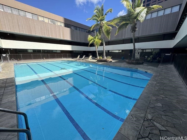 pool with fence