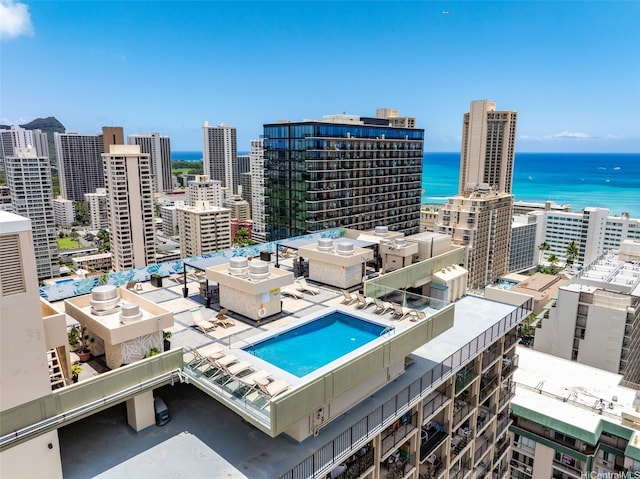2345 Ala Wai Blvd Unit 1003, Honolulu, HI 96815 - aerial view of a pool and a nearby body of water