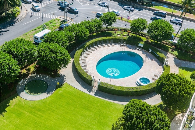 1350 Ala Moana Blvd Unit 3012, Honolulu, HI 96814 - aerial view of a pool area