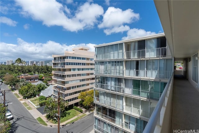 view of property with a view of city