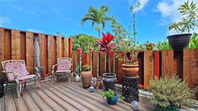 view of wooden deck