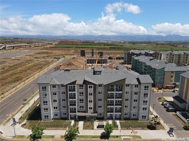 bird's eye view featuring a mountain view