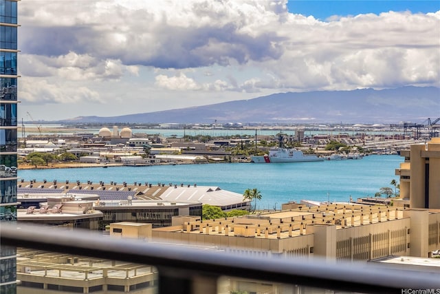 615 Keawe St Unit 1905, Honolulu, HI 96813 - water view featuring a mountainous background