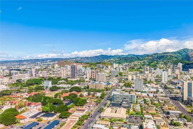 1288 Kapiolani Blvd Unit I-4203, Honolulu, HI 96814 - drone / aerial view featuring a view of city and a mountain view