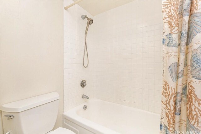 201 Ohua Ave Unit 908, Honolulu, HI 96815 - full bath featuring shower / bathtub combination with curtain and toilet