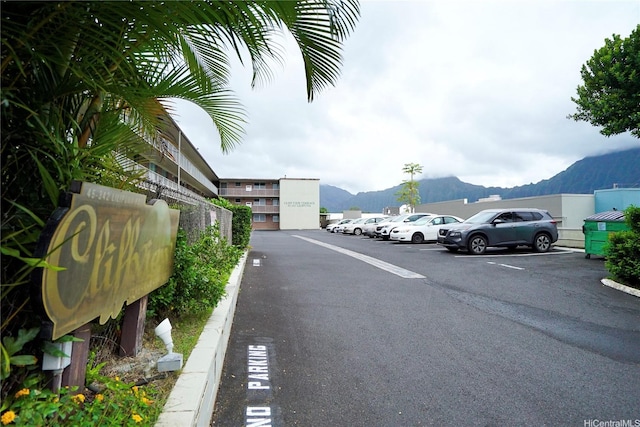 view of road featuring a mountain view