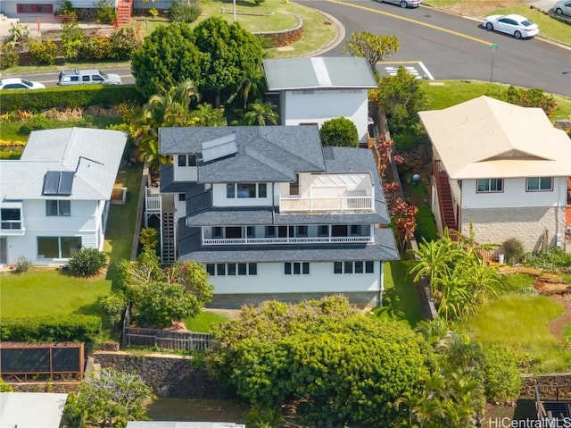 aerial view featuring a residential view