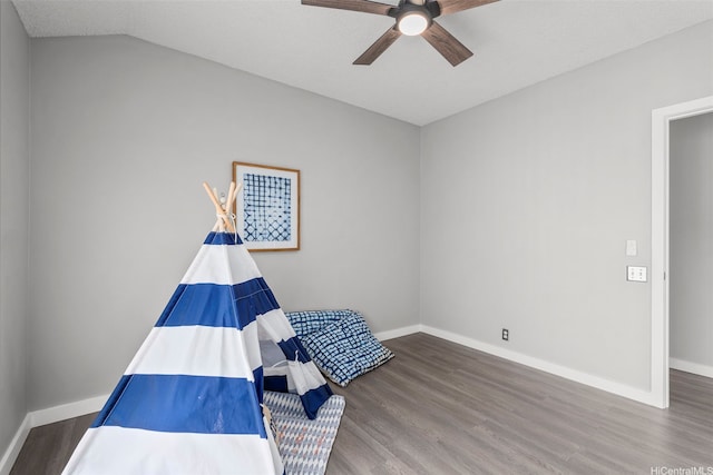 91-293 Hanapouli Cir Unit 3I, Ewa Beach, HI 96706 - recreation room featuring a ceiling fan and wood finished floors