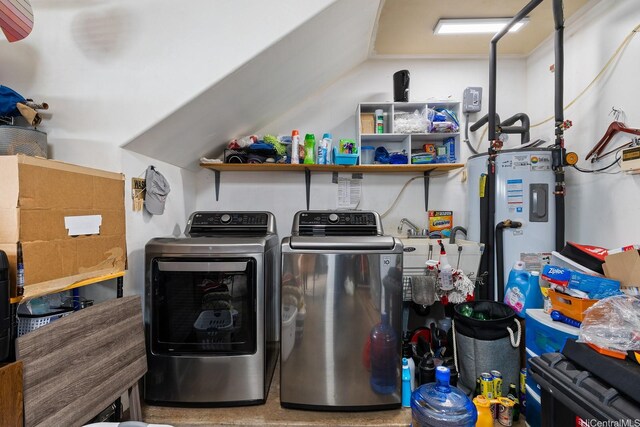 92-7049 Elele St Unit 86, Kapolei, HI 96707 - laundry room with washer and dryer and water heater