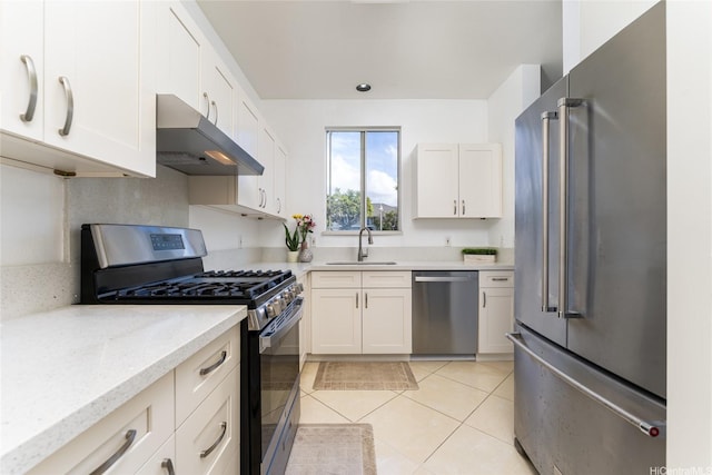 91-1058 Kekuilani Loop Unit 1701, Kapolei, HI 96707 - kitchen with a sink, white cabinetry, stainless steel appliances, and under cabinet range hood
