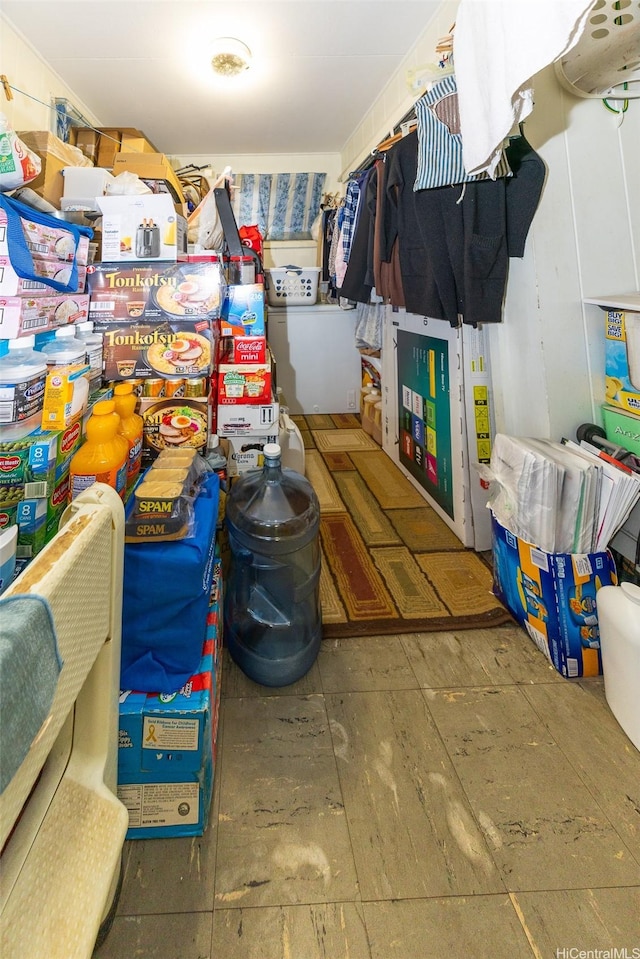 view of storage area