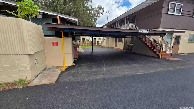 exterior space with stairway