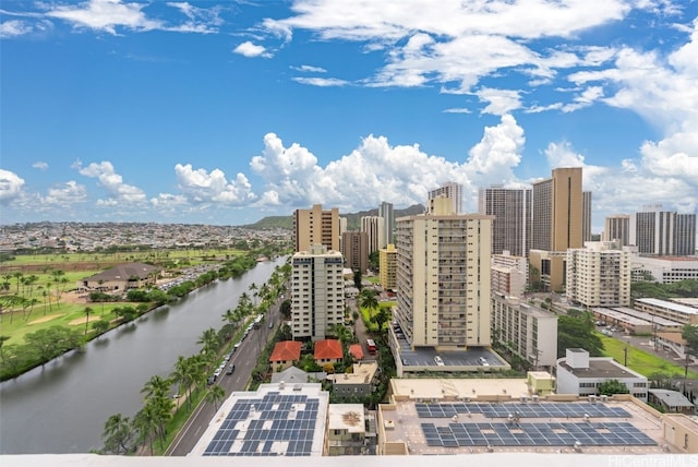 2421 Ala Wai Blvd Unit Ph1, Honolulu, HI 96815 - birds eye view of property with a city view and a water view