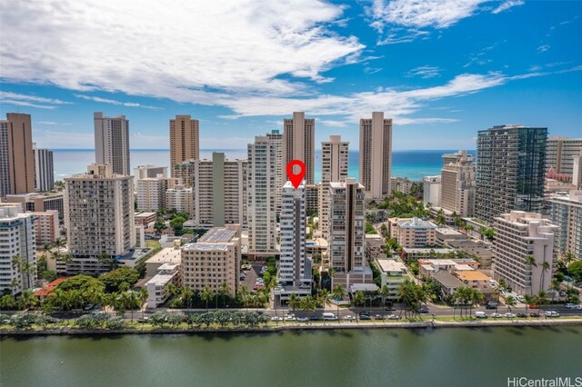 2421 Ala Wai Blvd Unit Ph1, Honolulu, HI 96815 - city view featuring a water view