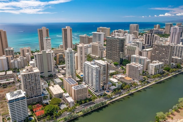 2421 Ala Wai Blvd Unit Ph1, Honolulu, HI 96815 - birds eye view of property with a view of city and a water view