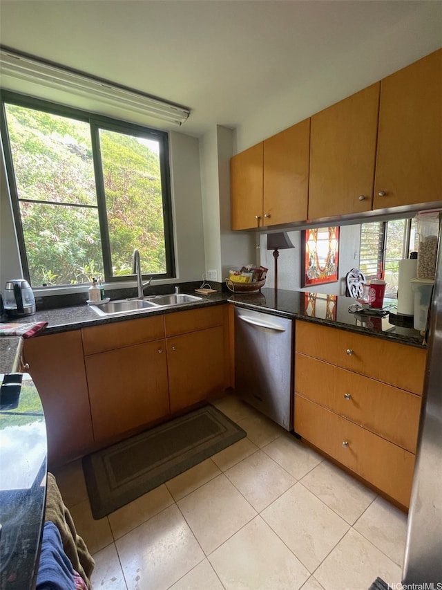 6770 Hawaii Kai Dr Unit 409, Honolulu, HI 96825 - kitchen featuring stainless steel dishwasher and light tile patterned floors
