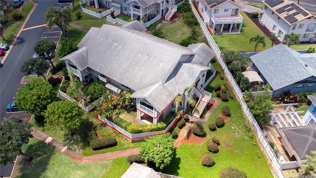 aerial perspective of suburban area