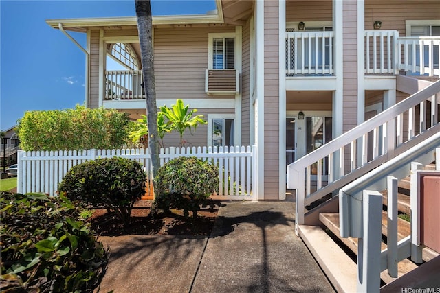 view of patio with fence