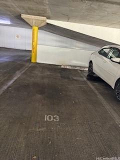 view of parking garage