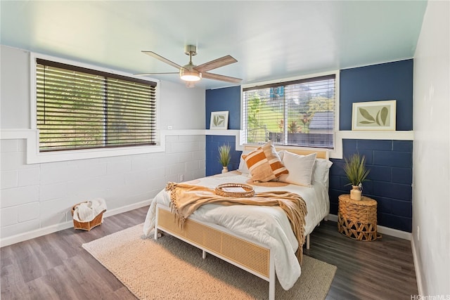 45-563 Kukane St, Kaneohe, HI 96744 - bedroom with wood finished floors and ceiling fan
